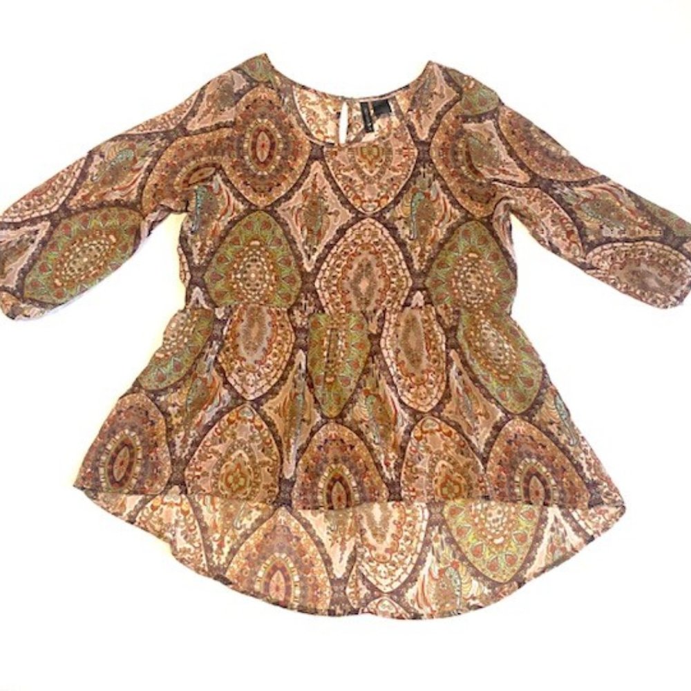 Full Tilt - Large - Paisley Print High Low Top